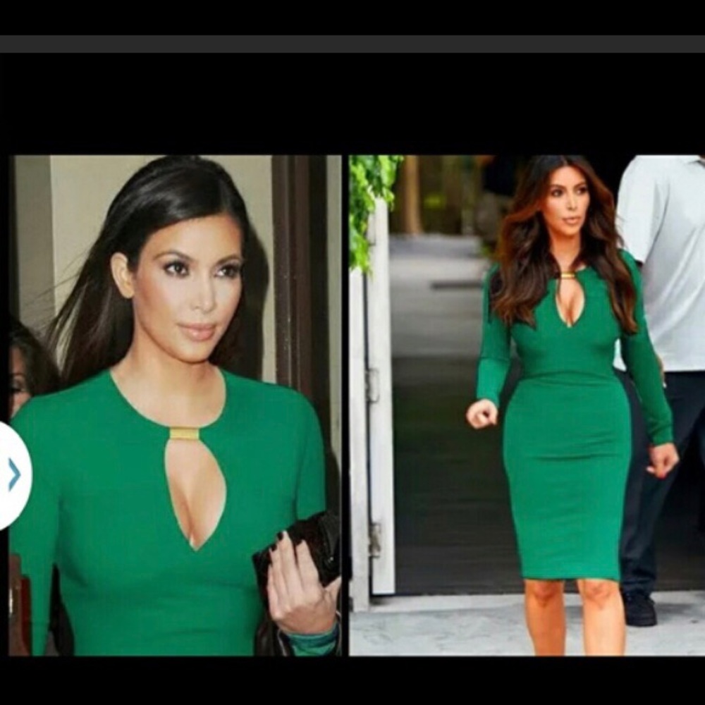 Bodycon Midi Green Dress 👗